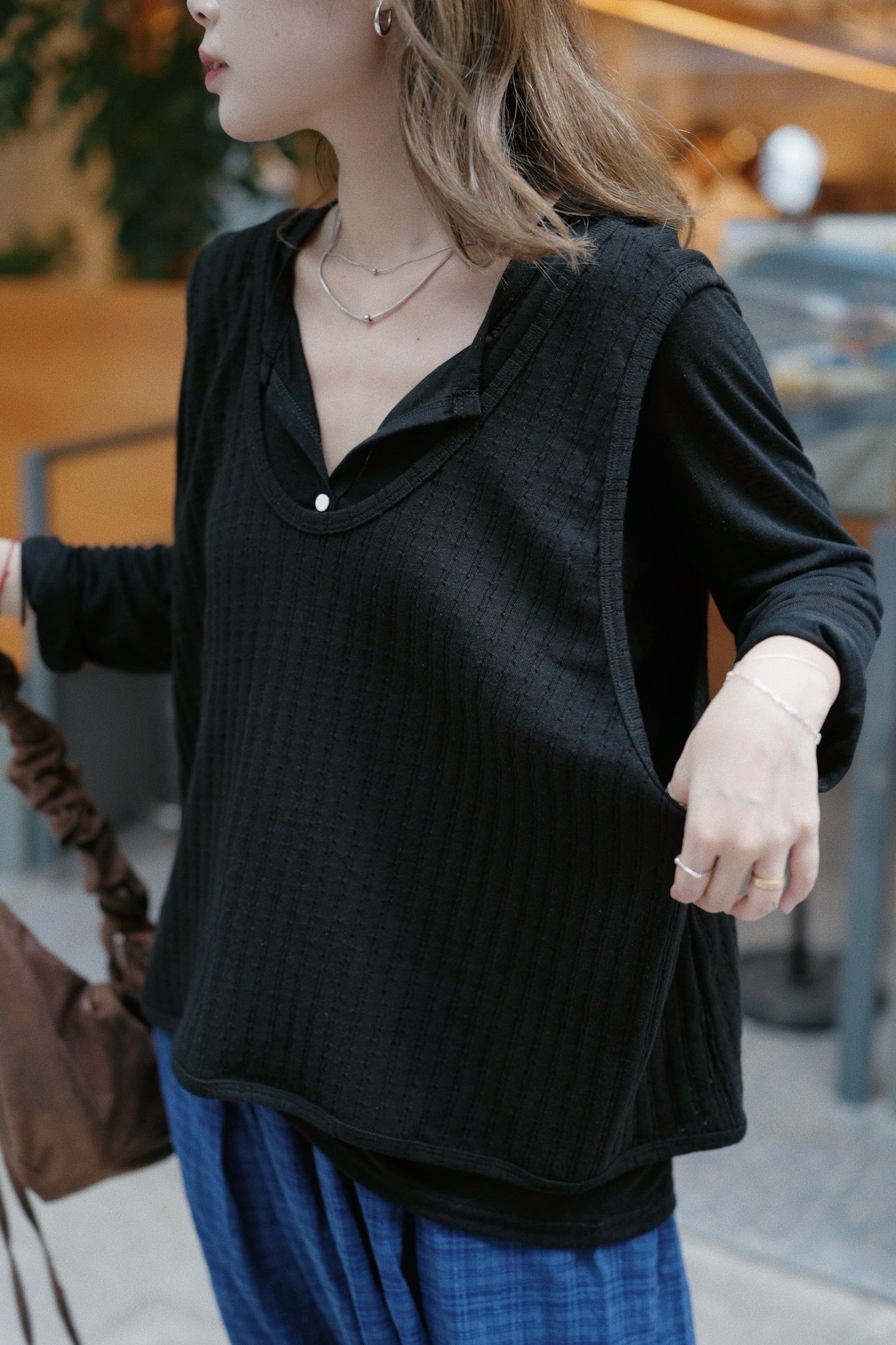 MZ821 KNIT CROPPED TANK TOP