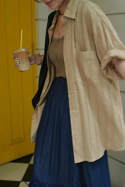 MZ742 DOBBY STRIPED SHIRT