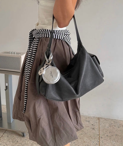 BUCKS & LEATHER HANDMADE DOUBLE POCKET HOBO BAG