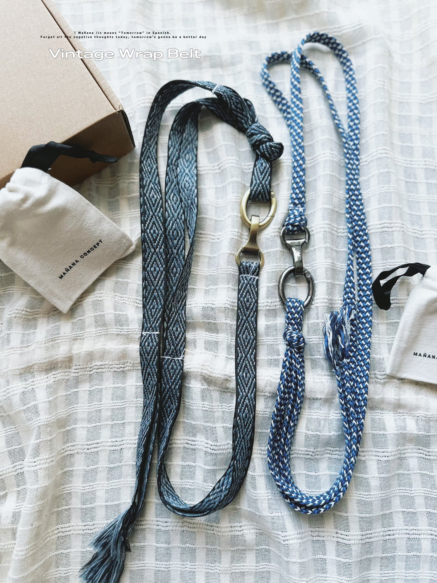 Vintage Wrap Belt - Blue Collection