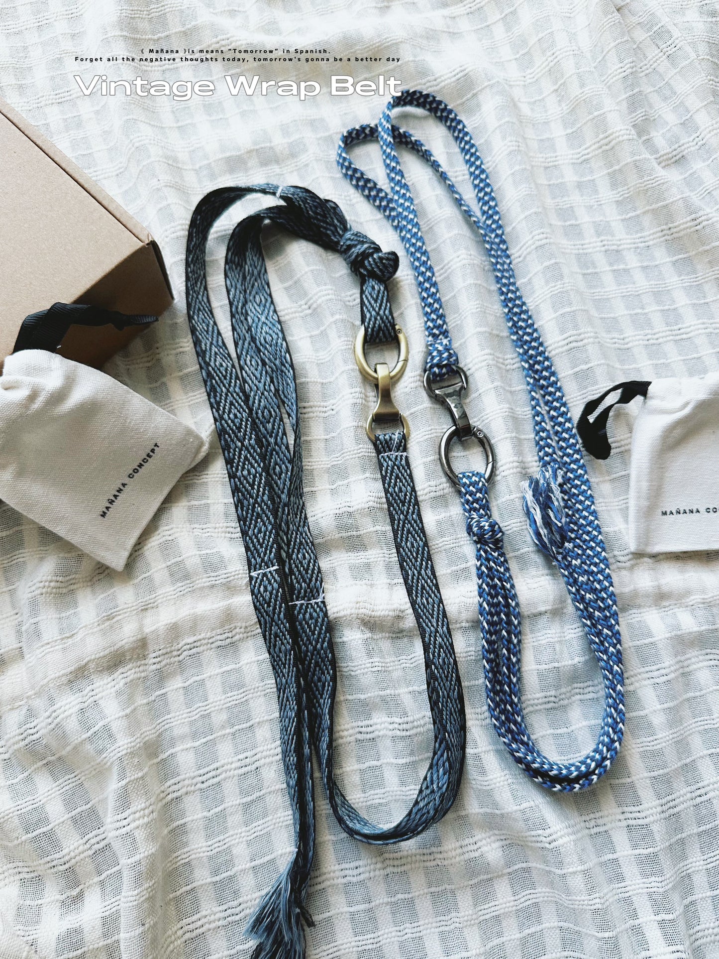 Vintage Wrap Belt - Blue Collection