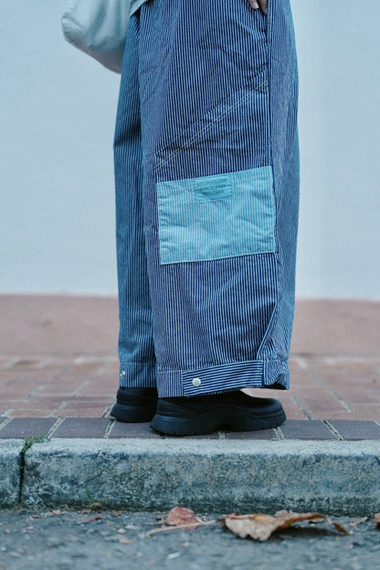 MZ823 PATCHED HICKORY STRIPED PANTS