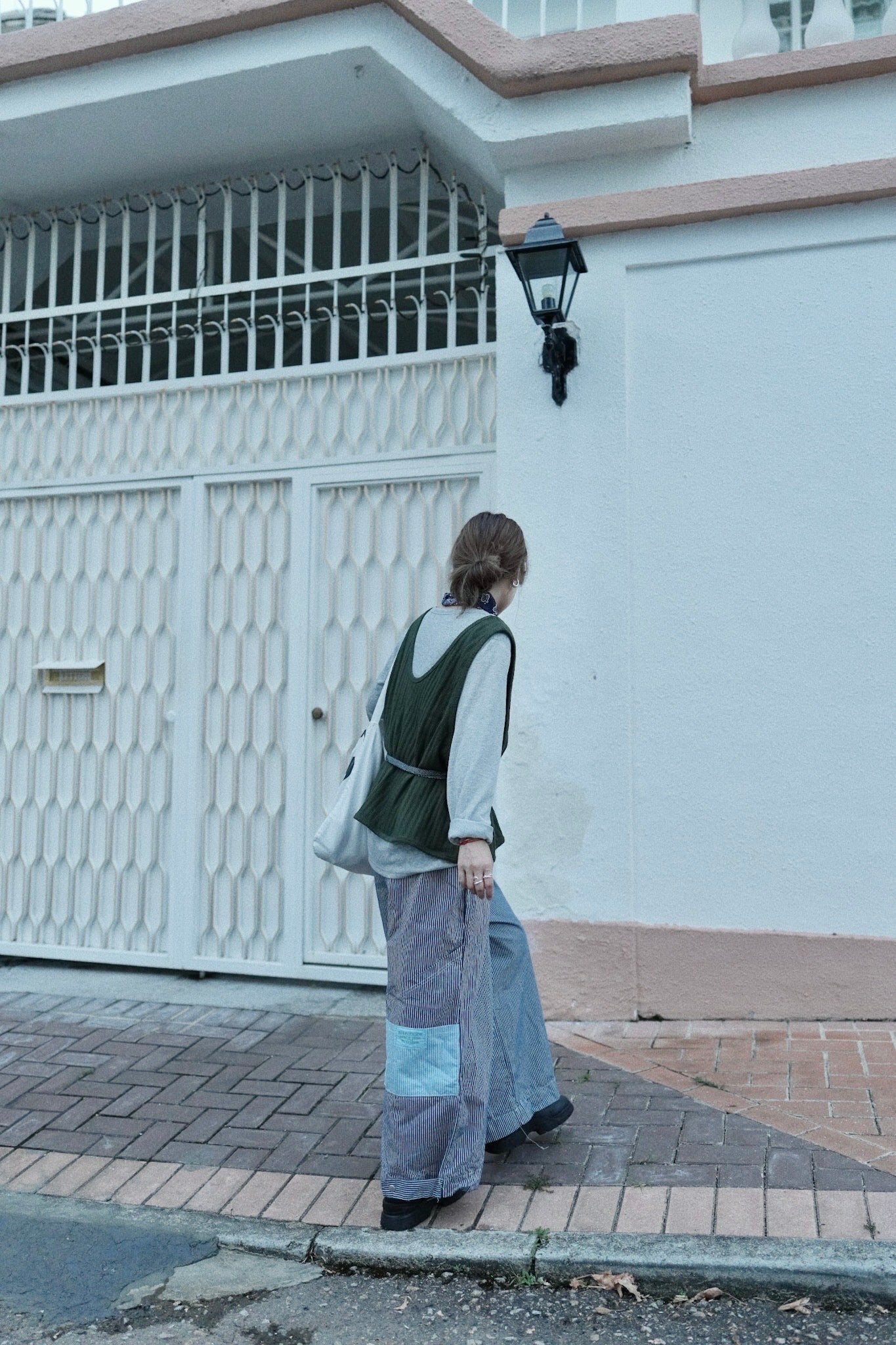 MZ823 PATCHED HICKORY STRIPED PANTS