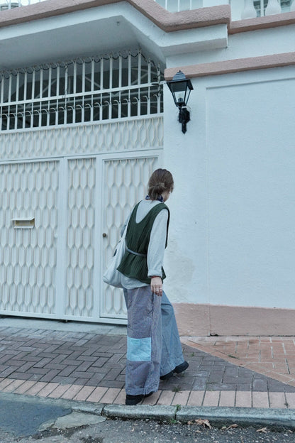 MZ823 PATCHED HICKORY STRIPED PANTS