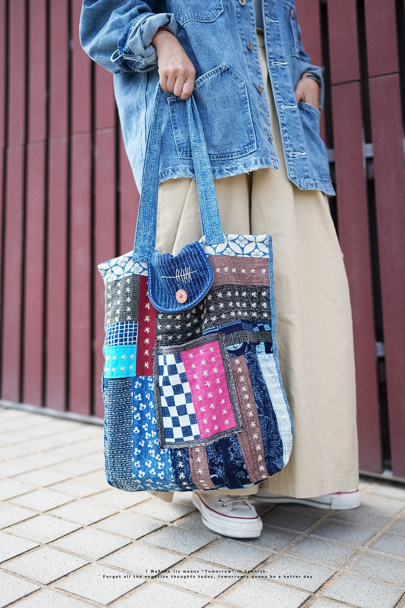 NA417 PATCHWORK SASHIKO BAG