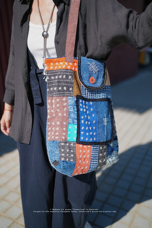 NA417 PATCHWORK SASHIKO BAG