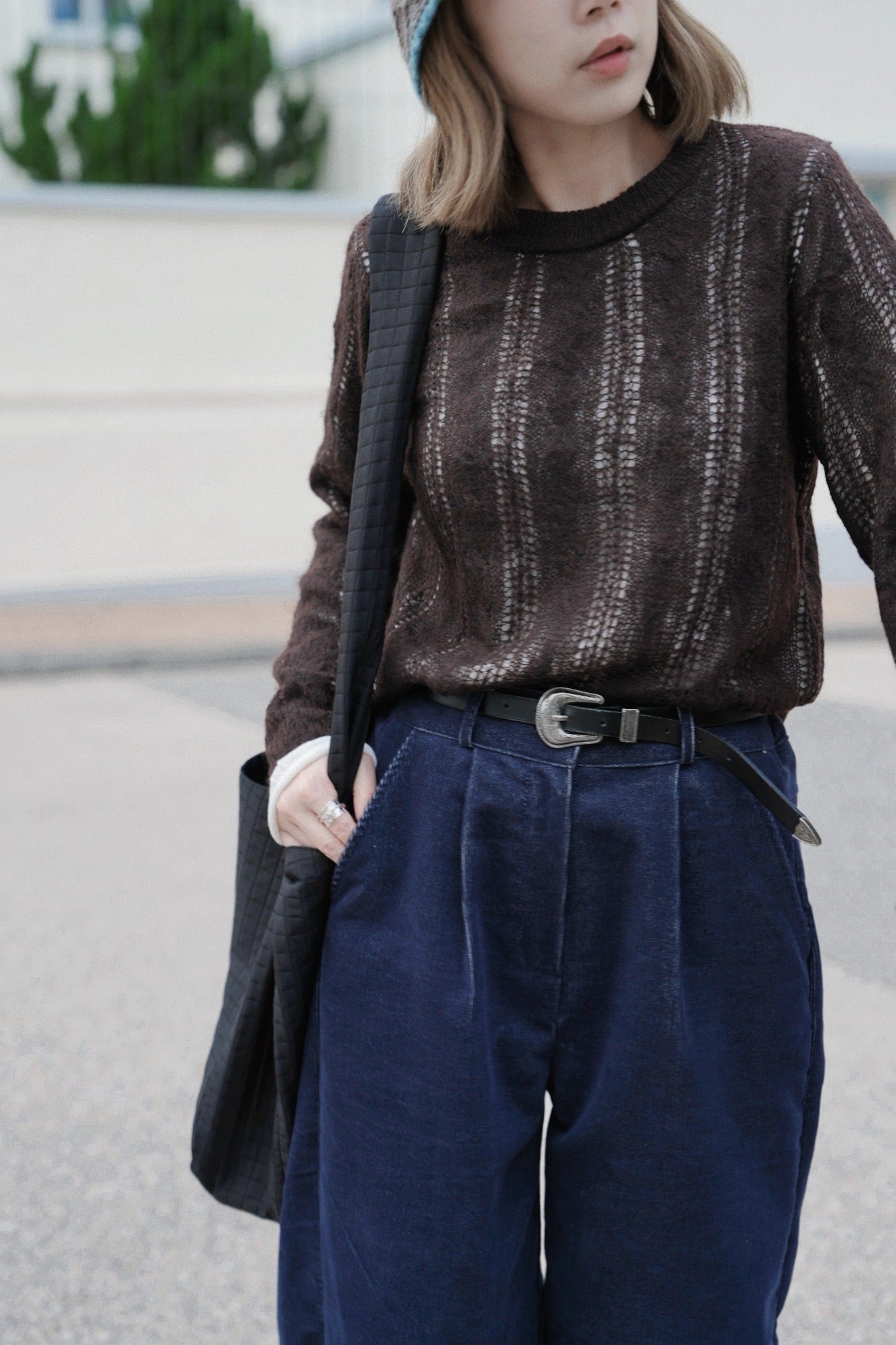 MZ901 2in1 WOOL KNIT TOP