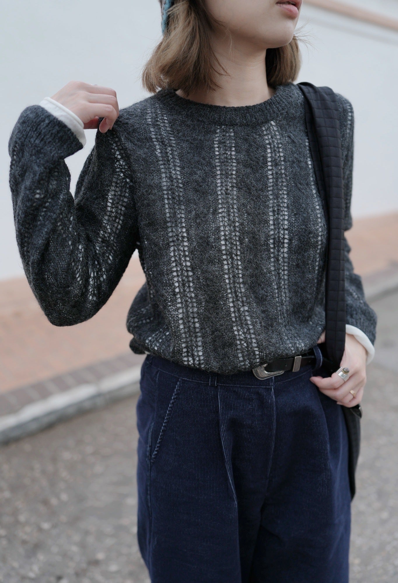MZ901 2in1 WOOL KNIT TOP