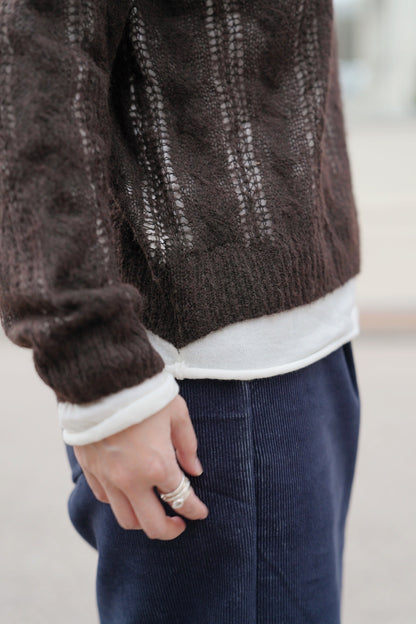 MZ901 2in1 WOOL KNIT TOP