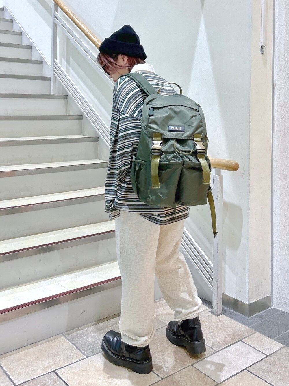 CA597 MILKFED. LOGO PLATE BACKPACK