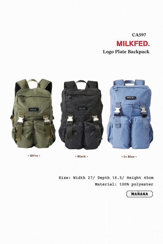 CA597 MILKFED. LOGO PLATE BACKPACK