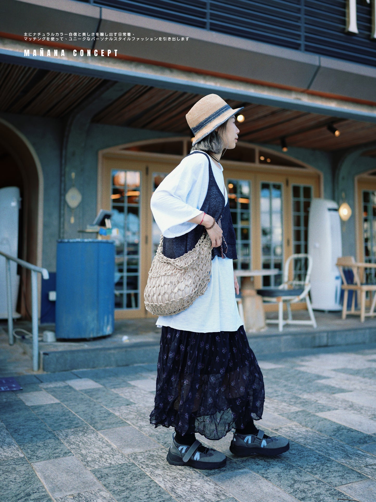 MZ384 2tone Boho Straw Hat