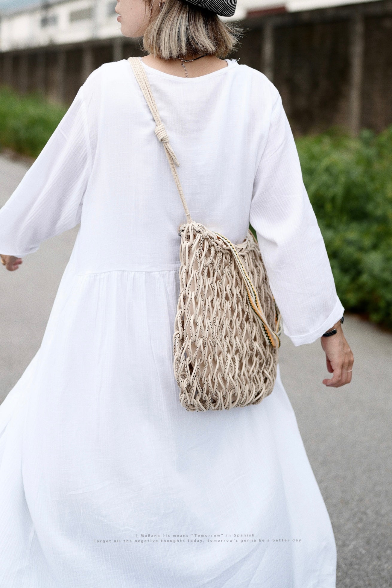 CA626 Mañana Handmade 2way Macrame Bag