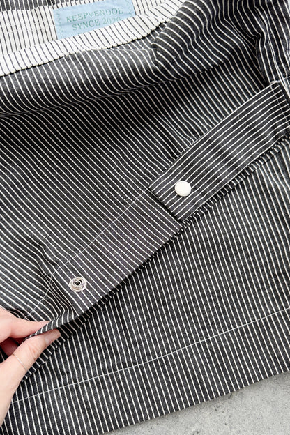 MZ823 PATCHED HICKORY STRIPED PANTS