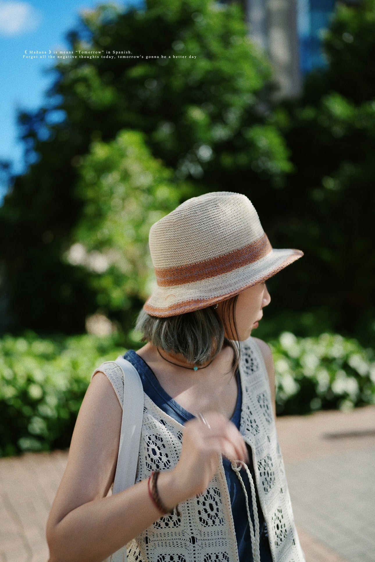 MZ384 2tone Boho Straw Hat