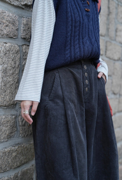 MZ886 CORDUROY WIDE LEG PANTS