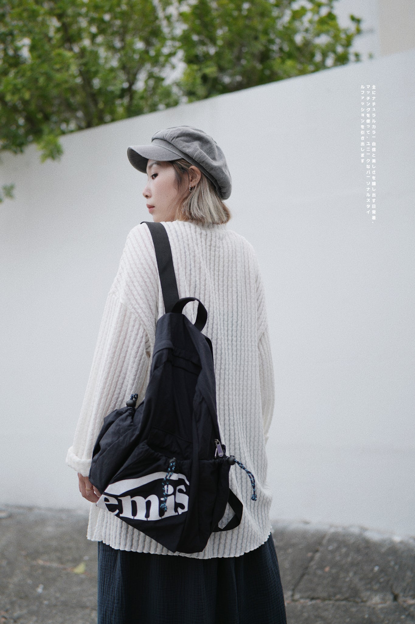 MZ358 Washed Denim Newsboy Cap