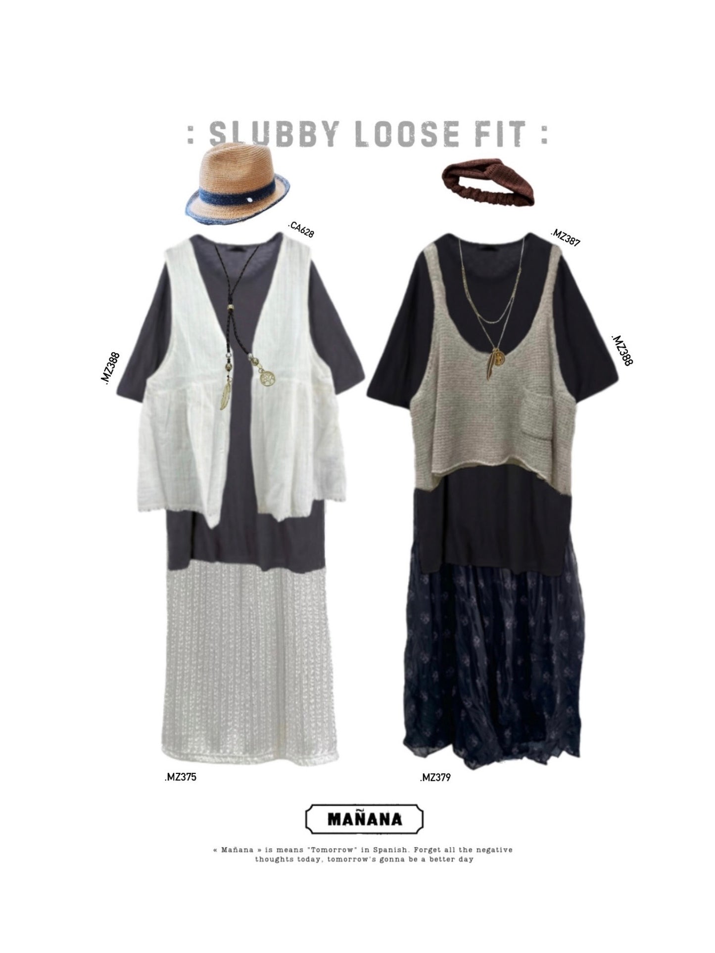 MZ388 SLUBBY LOOSE-FIT TOP【 買2件即減-$30 】