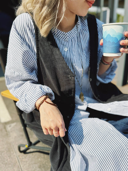 CA-572 Striped Shirt Dress