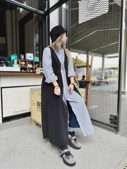 CA-572 Striped Shirt Dress