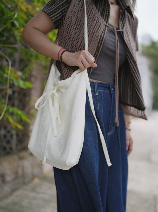 MZ328 Ribbon Crepe Crossbag