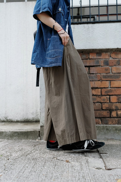 CB124 PLEATED WIDE-LEG CULOTTES