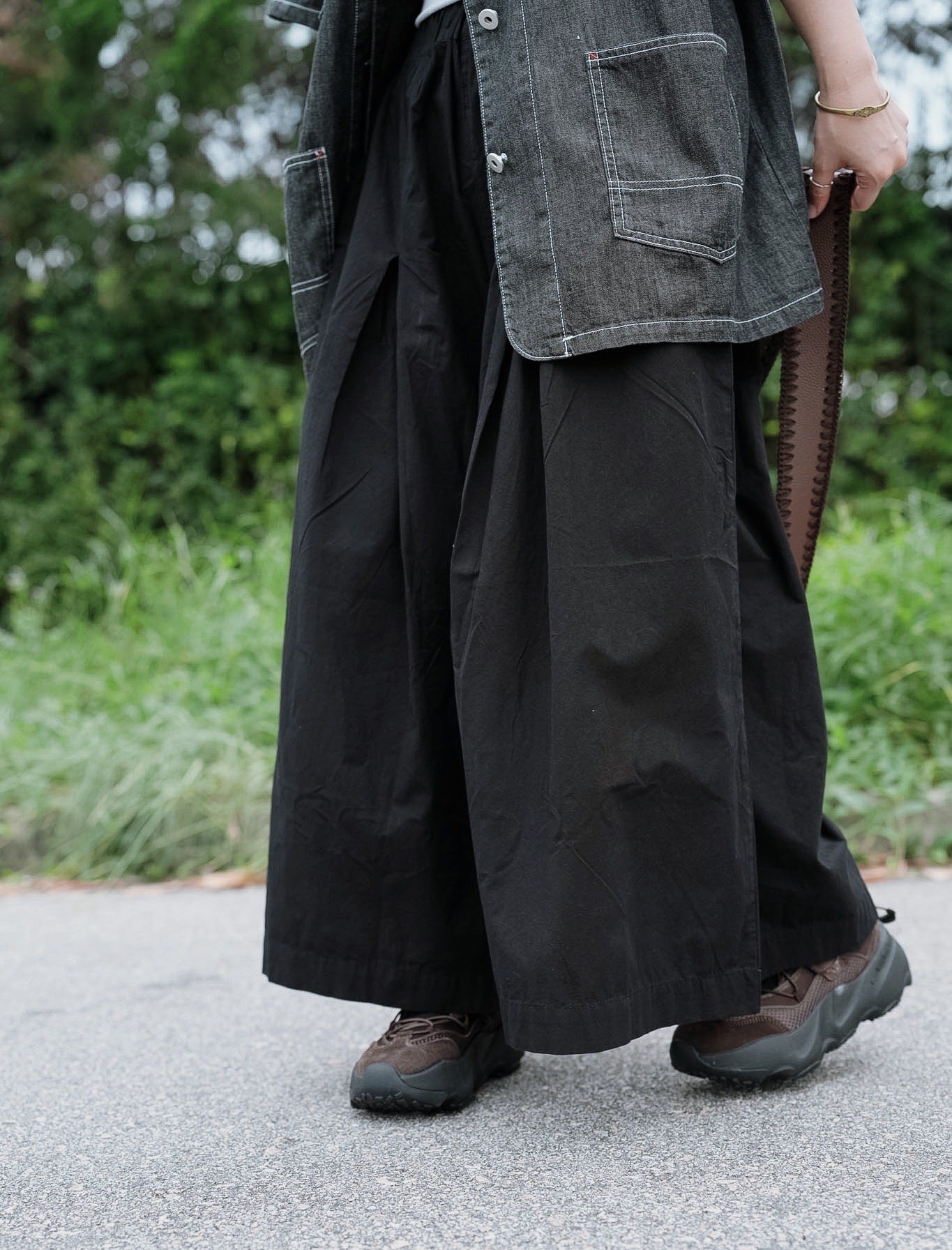 CB124 PLEATED WIDE-LEG CULOTTES