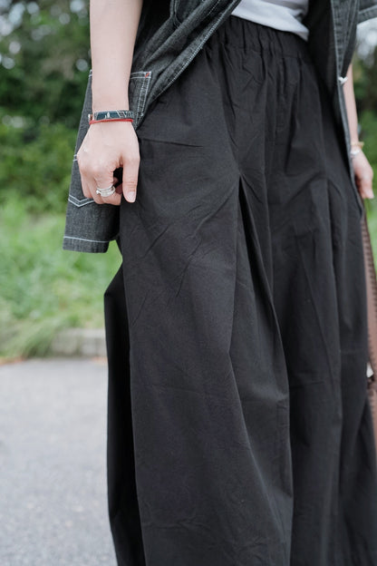 CB124 PLEATED WIDE-LEG CULOTTES
