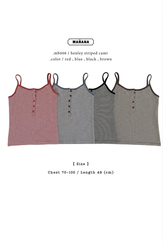 MB006 HENLEY STRIPED CAMI