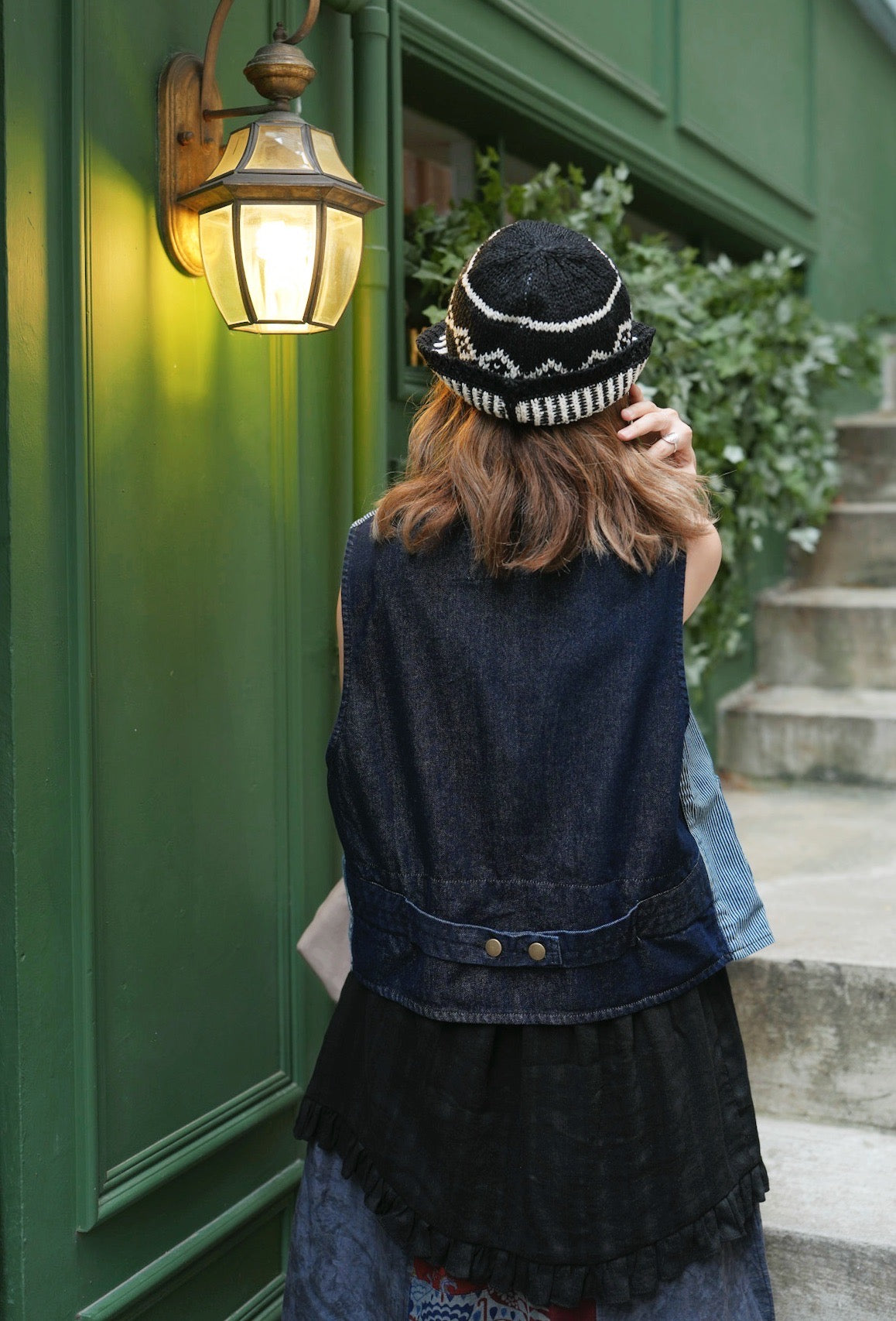 CA697 HICKORY STRIPE DENIM VEST