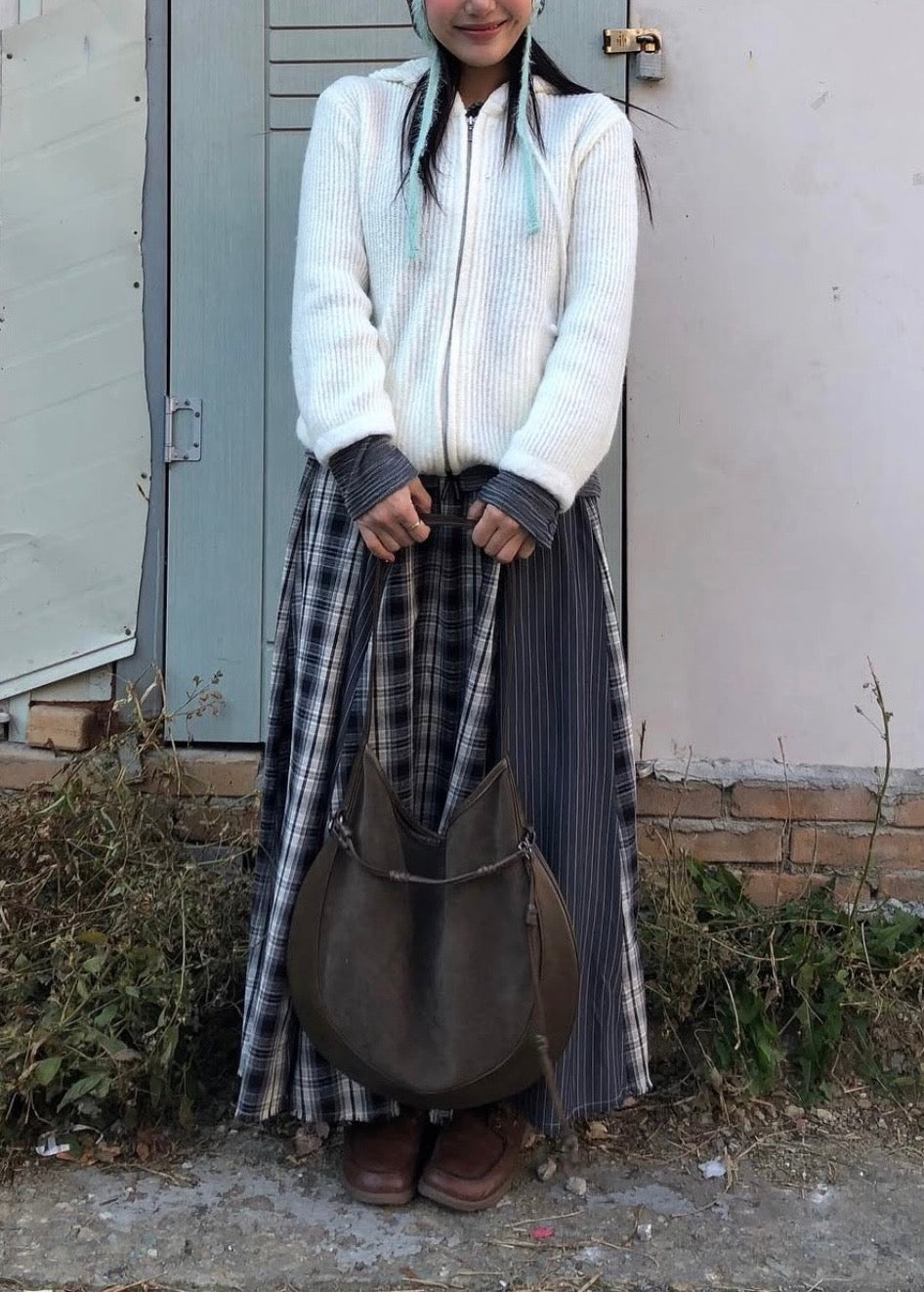 MZ899 CURVEE HOBO SUEDE BAG