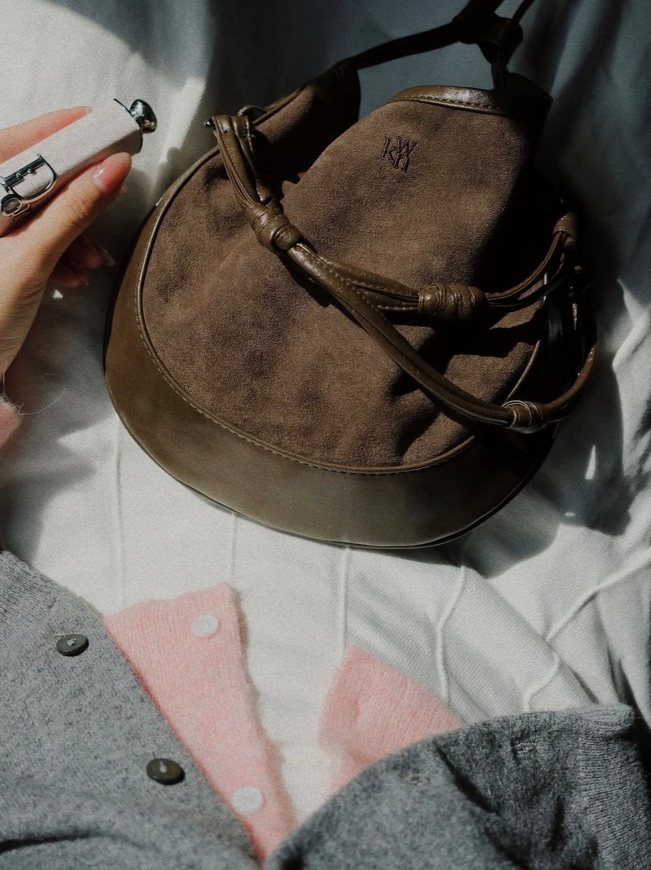 MZ899 CURVEE HOBO SUEDE BAG