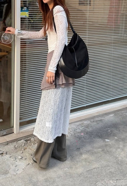 MZ899 CURVEE HOBO SUEDE BAG