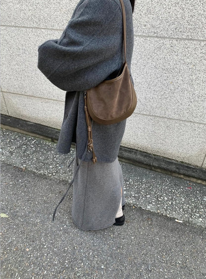MZ899 CURVEE HOBO SUEDE BAG
