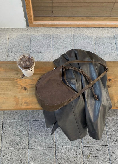 MZ899 CURVEE HOBO SUEDE BAG