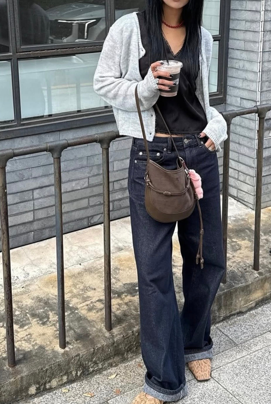 MZ899 CURVEE HOBO SUEDE BAG