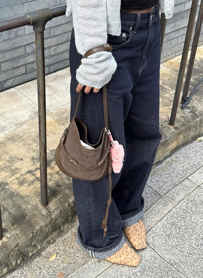 MZ899 CURVEE HOBO SUEDE BAG