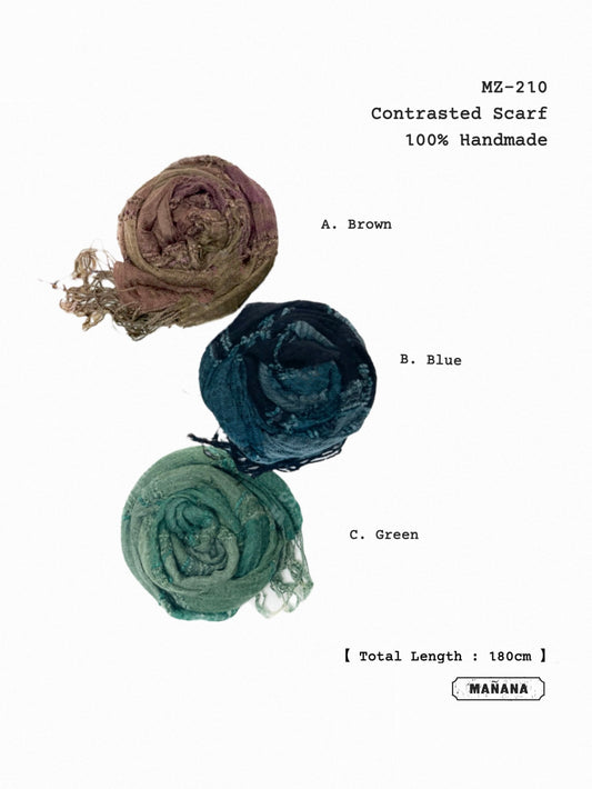 MZ210 Handmade Contrasted Scarf