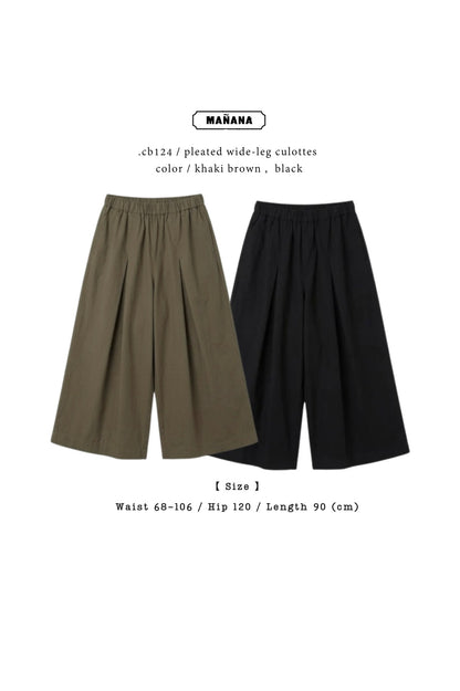 CB124 PLEATED WIDE-LEG CULOTTES
