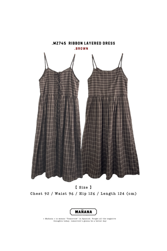 MZ745 RIBBON LAYERED DRESS（2WAY)