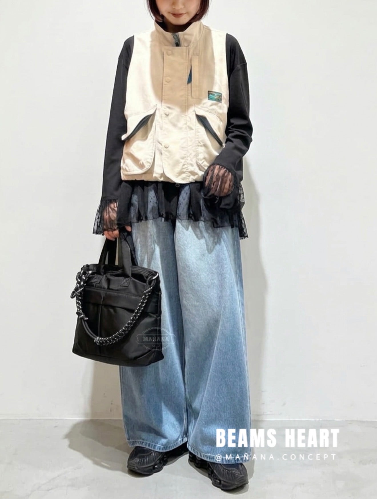 BEAMS HEART CORD HELMET BAG / 2 COL