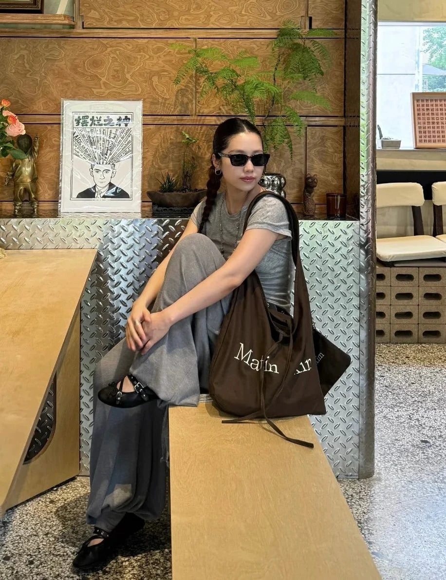 MATIN KIM - LOGO POINT ROUND ECOBAG