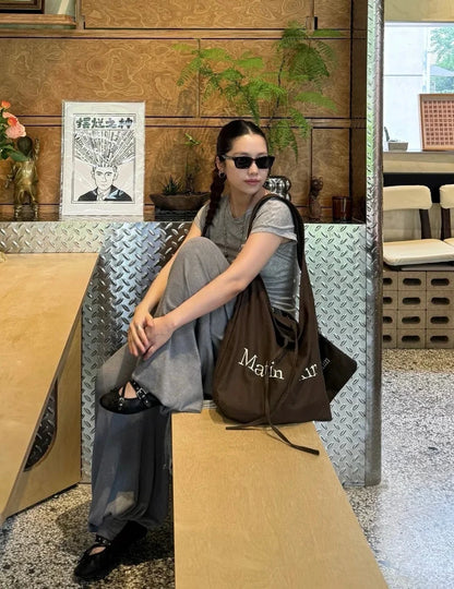MATIN KIM - LOGO POINT ROUND ECOBAG