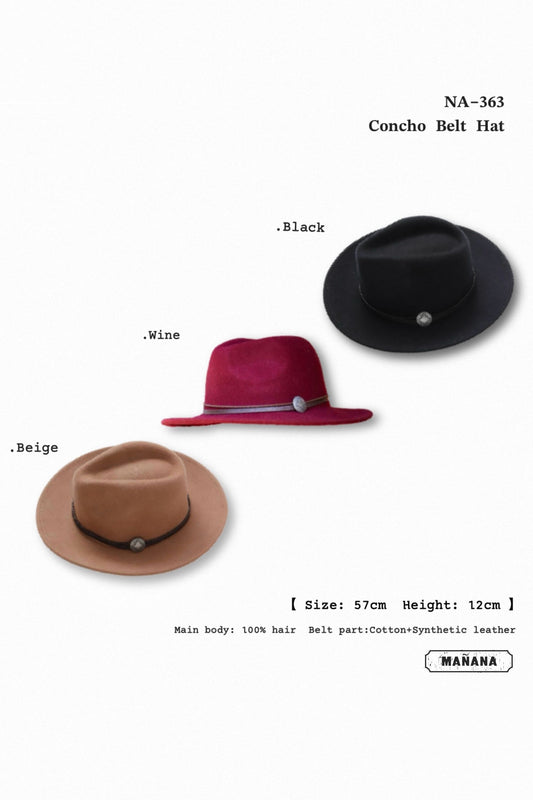 NA363 Concho Belt Hat