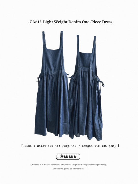 CA612 Light Weight Denim One-Piece Dress