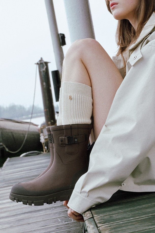 ROCKFISH FLATFORM WEAVING RAIN BOOTS