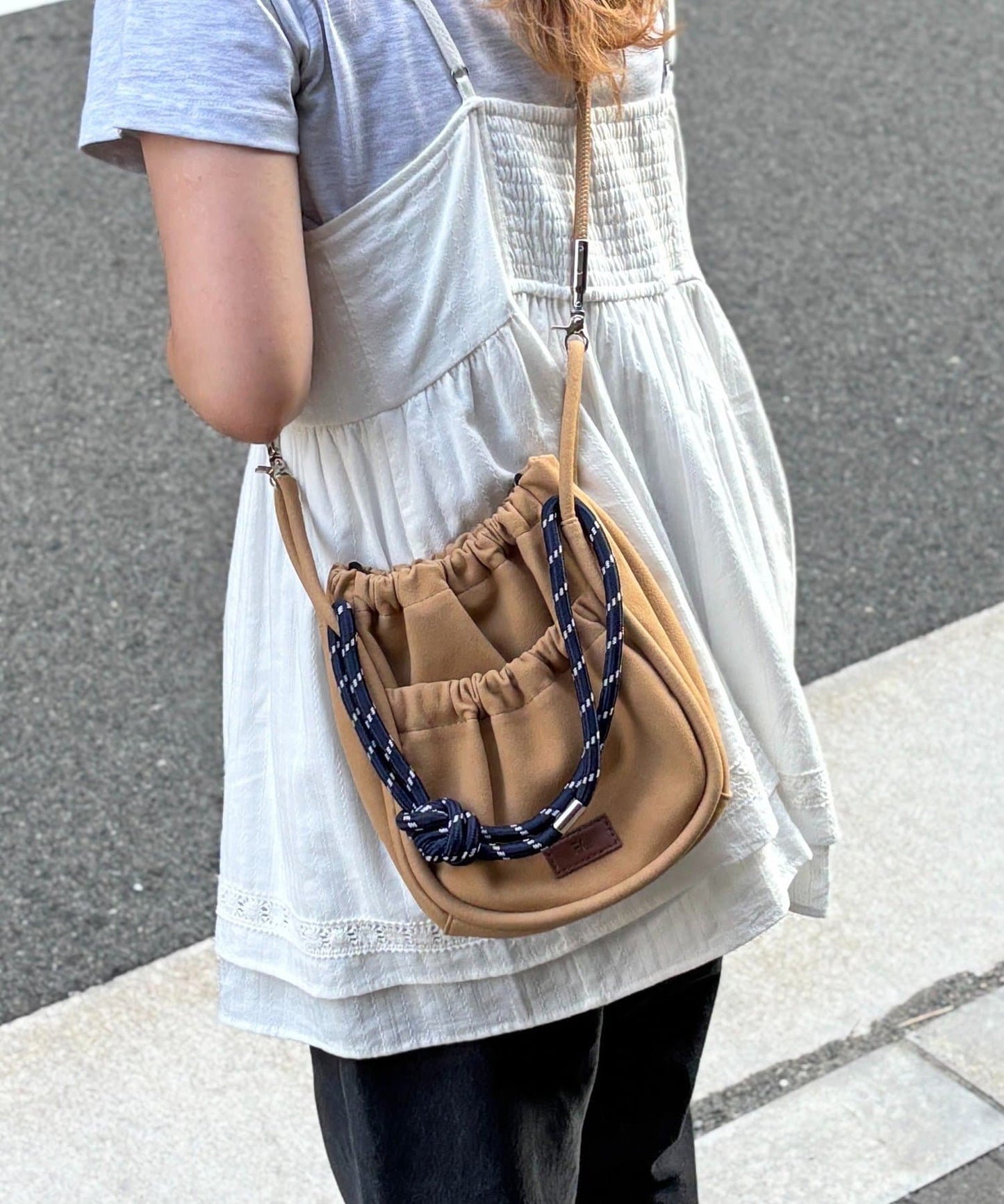 NA491 CPCM PU PARACORD GATHER SHOULDER BAG (Mini)