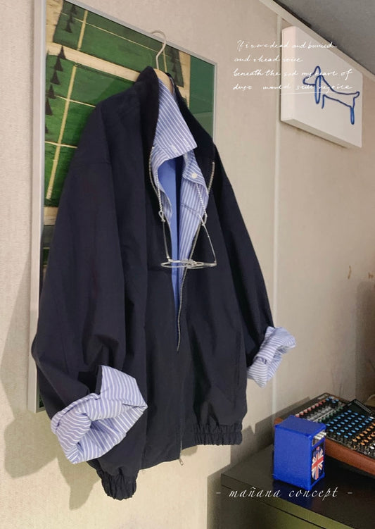 MZ626 SHIRT LAYERED STAND BLOUSON