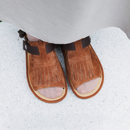 ❗️🔔限時中❗️ SHAKA - OPEN TOE MULE KILT SUEDE