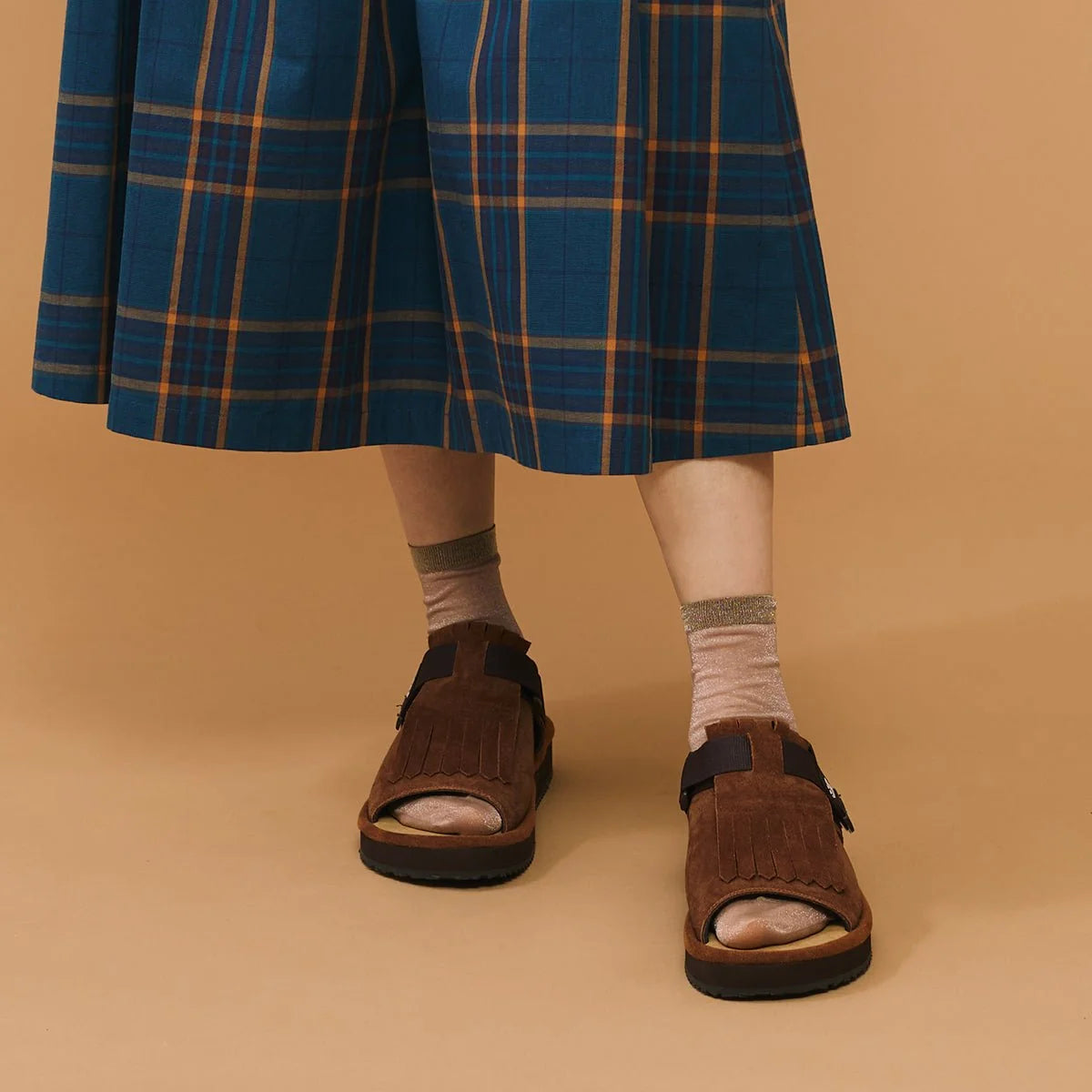❗️🔔限時中❗️ SHAKA - OPEN TOE MULE KILT SUEDE